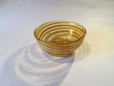 BOWLS-YELLOW AND CLEAR SWIRL