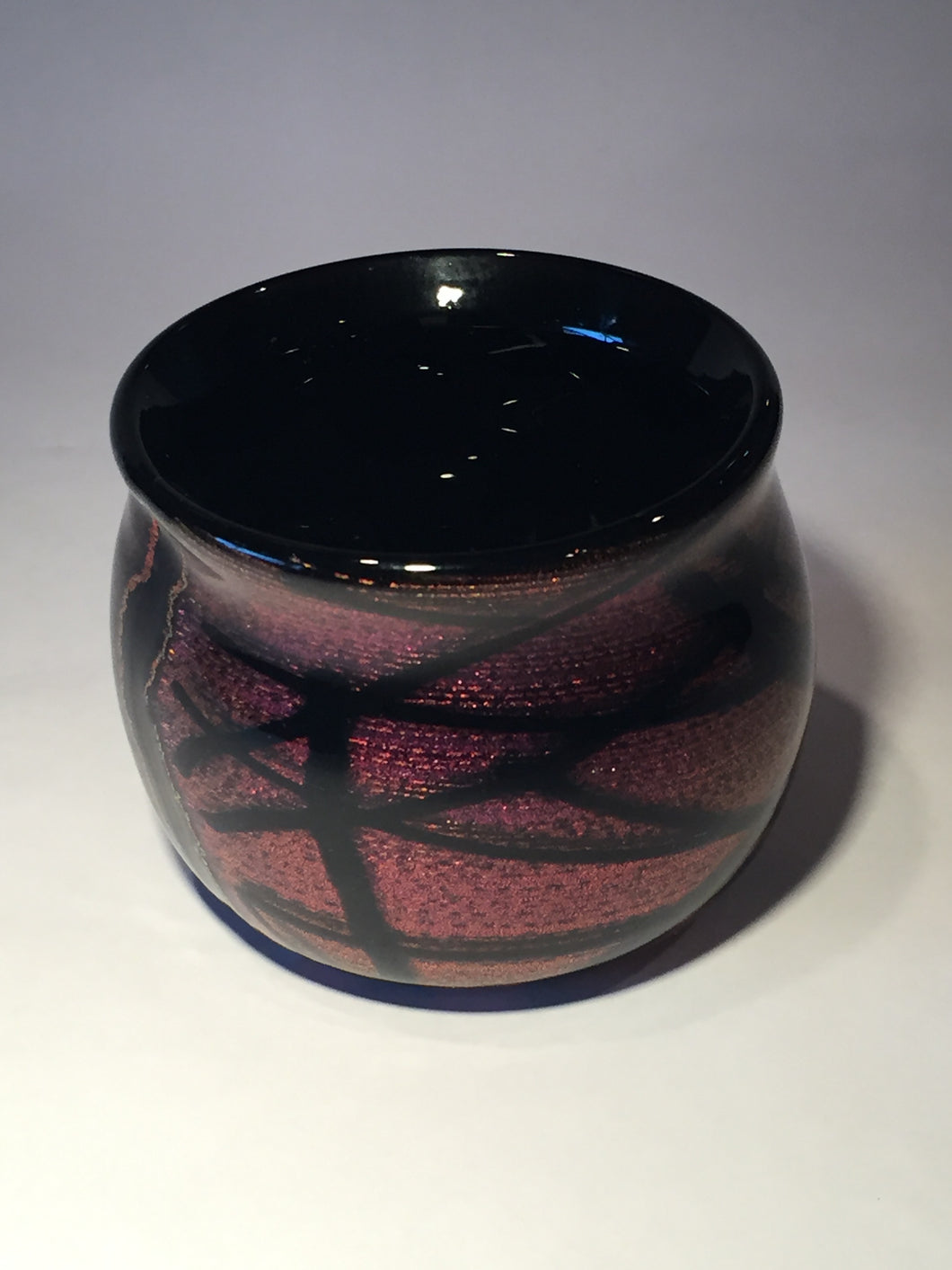 BOWL-PURPLE AND BLACK DICHRO