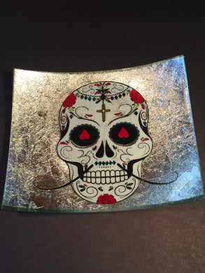 DAY OF THE DEAD SKULL WITH MUSTACHE