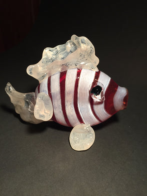 FISH-RED WITH WHITE STRIPS