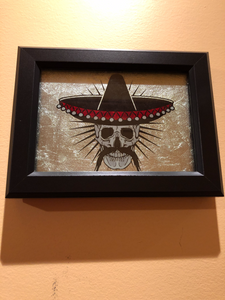 FRAMED-D O D-SKULL/SOMBRERO/STASH